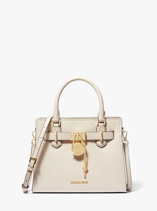 Michael Kors Hamilton Small Leather Bag Ivory White
