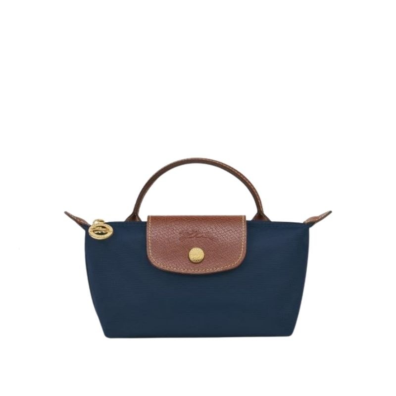 Longchamp LE PLIAGE POUCH WITH HANDLE Navy Xxs