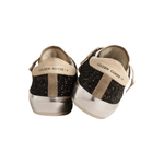 Golden Goose in black glitter with cream star and suede inserts(Women's)