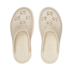 Gucci Perforated GG platform mules