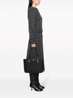 Tory Burch Monogram Zip Tote Bag Black
