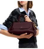 Coach Slouchy Rogue Top Handle Bag Burgandy