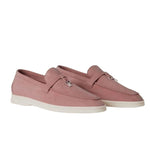 Loro Piana Summer Charms Walk Loafer Seude Flowering Cherry