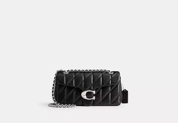 Coach Tabby Shoulder Bag 26 With Pillow Quilting Black/Silver