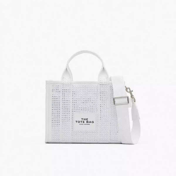 MARC JACOBS THE CRYSTAL SMALL TOTE BAG White