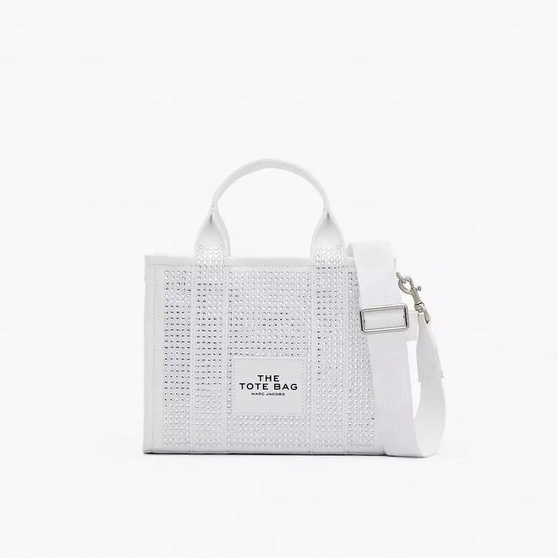 MARC JACOBS THE CRYSTAL SMALL TOTE BAG White