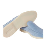 Loro Piana Men's Casual Loafers Light Blue Suede