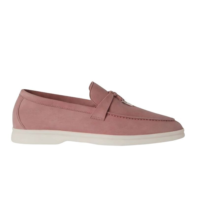 Loro Piana Summer Charms Walk Loafer Seude Flowering Cherry