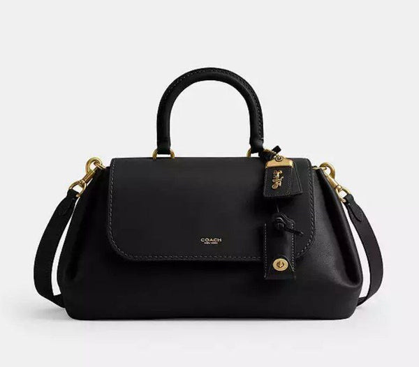 Coach Slouchy Rogue Top Handle Bag Black
