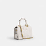 Coach Quilted Tabby 20 shoulder bag in brown nappa leather Chalk