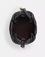 Coach Faye Mini Drawstring Bag With Quilting Black