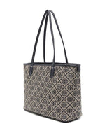 Tory Burch Monogram Zip Tote Bag Navy