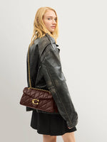 Coach Tabby Shoulder Bag 26 With Pillow Quilting Brown