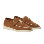 Loro Piana Summer Charms Walk Loafer Suede Vicuna