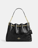 Coach Evelyn Shoulder Bag With Quilting Black