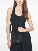 Tory Burch T MONOGRAM LEATHER BUCKET BAG  Black