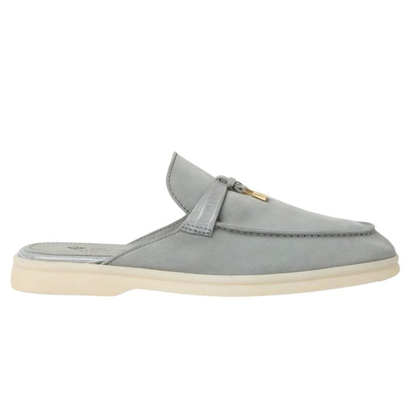 Loro Piana Charms Walk Babouche Suede Eucalyptus