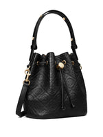 Tory Burch T MONOGRAM LEATHER BUCKET BAG  Black