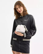 Coach Faye Mini Drawstring Bag With Quilting White
