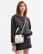 Coach Faye Mini Drawstring Bag With Quilting White