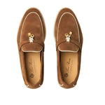 Loro Piana Summer Charms Walk Loafer Suede Vicuna
