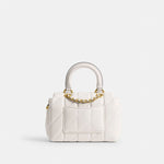 Coach Quilted Tabby 20 shoulder bag in brown nappa leather Chalk