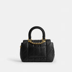 Coach Quilted Tabby 20 shoulder bag in brown nappa leather Black
