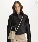 Tory Burch T MONOGRAM LEATHER BUCKET BAG