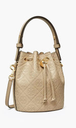 Tory Burch T MONOGRAM LEATHER BUCKET BAG