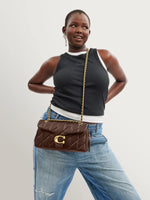 Coach Tabby Shoulder Bag 26 With Pillow Quilting Brown