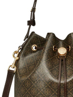 Tory Burch T MONOGRAM COATED CANVAS BUCKET BAG
