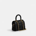 Coach Quilted Tabby 20 shoulder bag in brown nappa leather Black