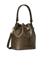 Tory Burch T MONOGRAM COATED CANVAS BUCKET BAG
