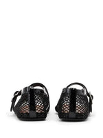 Alaïa Velvet-Effect Fishnet Ballet Flats in Black