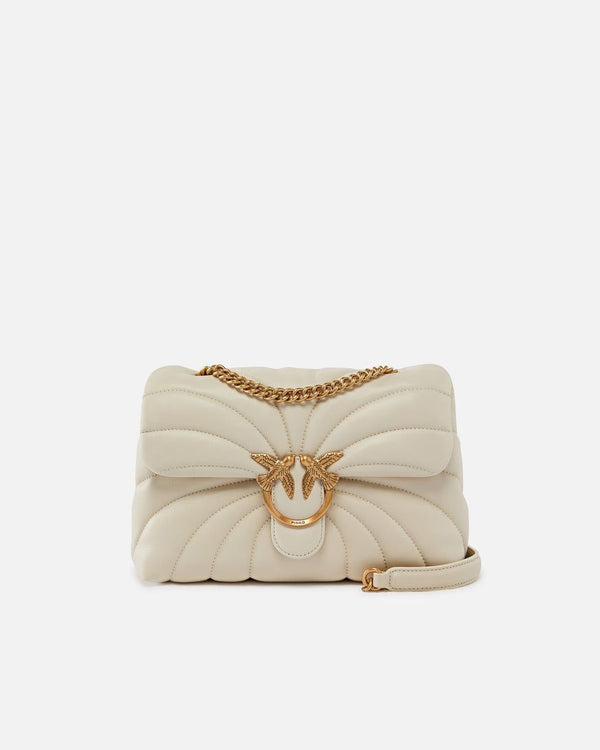 Pinko Classic Love Puff shoulder bag in ivory white