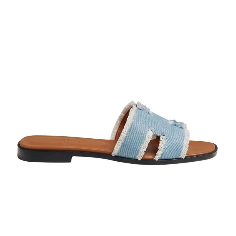 Hermes Oran Sandal Bleu Clair Fanky
