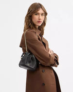 Coach Faye Mini Drawstring Bag With Quilting Black