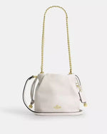 Coach Faye Mini Drawstring Bag With Quilting White